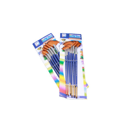 Omega Artist Fan Brushes Set 6 Pc